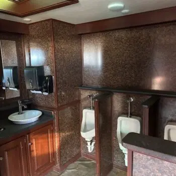 Luxurious portable restroom interior design