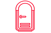 Portable toilet service icon illustration